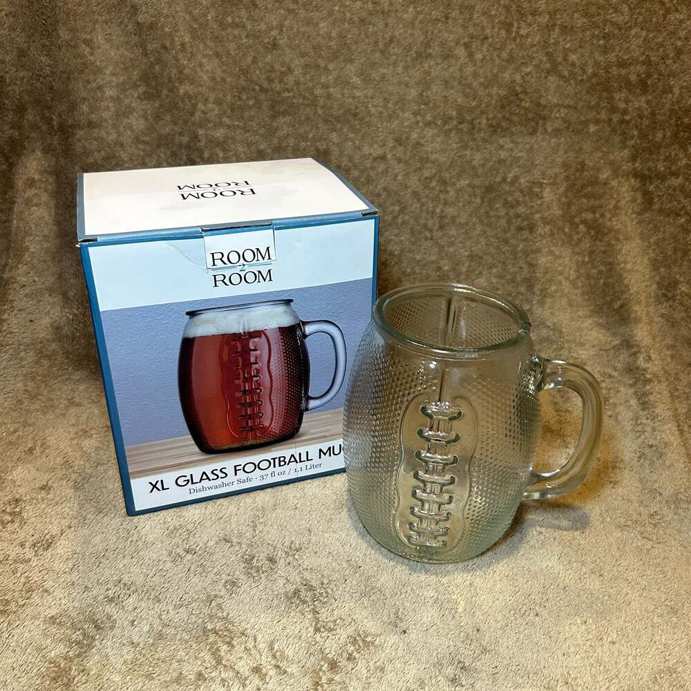 Room 2 Room XL Glass Football Mug 37 oz